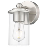 Thayer Wall Sconce - Brushed Nickel / Clear