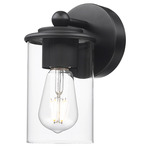 Thayer Wall Sconce - Matte Black / Clear