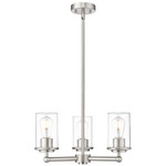 Thayer Chandelier - Brushed Nickel / Clear