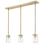 Thayer Linear Multi Light Pendant - Luxe Gold / Clear