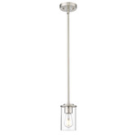 Thayer Mini Pendant - Brushed Nickel / Clear