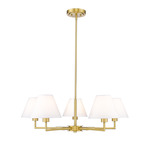 Leila Chandelier - Luxe Gold / White Linen