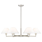 Leila Chandelier - Brushed Nickel / White Linen