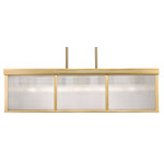 Carnaby Linear Chandelier - Modern Gold / Clear Ribbed
