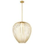 Savanti Pendant - Modern Gold / White Opal