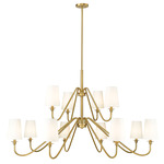 Gianna Tiered Chandelier - Modern Gold / White