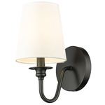 Gianna Wall Sconce - Matte Black / White