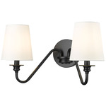 Gianna Wall Sconce - Matte Black / White