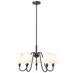 Gianna Chandelier - Matte Black / White