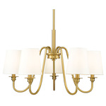 Gianna Chandelier - Modern Gold / White