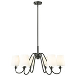 Gianna Chandelier - Matte Black / White