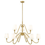 Gianna Tiered Chandelier - Modern Gold / White
