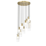 Alton Round Multi Light Chandelier - Modern Gold / Frost / Clear