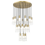 Alton Round Multi Light Chandelier - Modern Gold / Frost / Clear