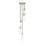 Alton Round Multi Light Chandelier - Brushed Nickel / Frost / Clear