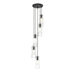 Alton Round Multi Light Chandelier - Matte Black / Frost / Clear