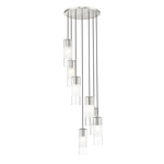 Alton Round Multi Light Chandelier - Brushed Nickel / Frost / Clear