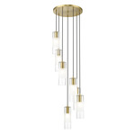 Alton Round Multi Light Chandelier - Modern Gold / Frost / Clear