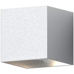 Qube Wall Sconce - Natural Anodized / Clear