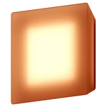 Mist Square Wall Sconce - Textured White / Amber