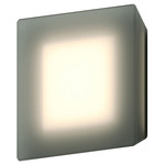 Mist Square Wall Sconce - Textured White / Moss