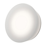 Mist Round Wall / Ceiling Light - Textured White / Clear