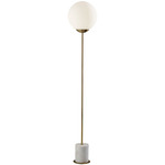 Terra Floor Lamp - Antique Brass / Matte White