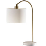 Meredith Table Lamp - Antique Brass / White Linen