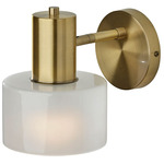 Rhodes Wall Sconce - Antique Brass / Glossy White