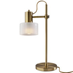 Rhodes Desk Lamp - Antique Brass / Glossy White