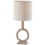 Elizabeth Table Lamp - Painted Stone Texture / White