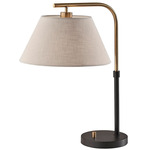 Fletcher Table Lamp - Black / Antique Brass / Off White