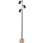 Rutherford Tree Floor Lamp - Travertine / Black