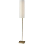 Matilda Color-Select Floor Lamp - Antique Brass / White Linen