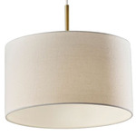 Finley Pendant - Antique Brass / White