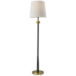 Francis Floor Lamp - Antique Brass / Black / Off White
