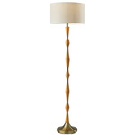 Eve Floor Lamp - Antique Brass / Natural / Off White