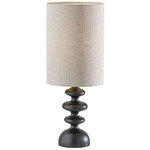 Beatrice Table Lamp - Matte Black / Taupe