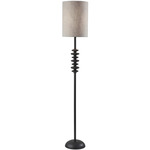 Beatrice Floor Lamp - Matte Black / Taupe