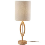 Mayfair Table Lamp - Natural Wood / Beige