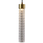 Harriet Pendant - Antique Brass / Clear Textured Glass