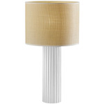 Primrose Table Lamp - White / Natural Linen