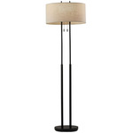 Duet Floor Lamp - Antique Bronze / Taupe