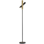 Vega Floor Lamp - Black / Antique Brass