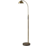 Bolton Arc Color-Select Floor Lamp - Antique Brass / Brown Marble / Frosted