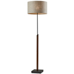 Ethan Floor Lamp - Black / Walnut / Natural Linen