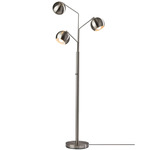 Emerson Tree Floor Lamp - Brushed Steel / White