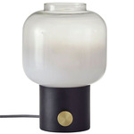 Lewis Table Lamp - Matte Black / Antique Brass / Clear