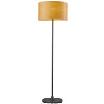 Oslo Floor Lamp - Black / Cherry Wood