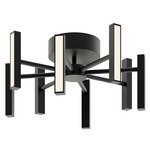 Indra Color-Select Semi Flush Ceiling Light - Black / White